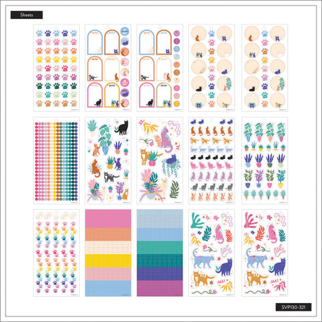 Happy Planner Whimsical Whiskers Classic Sticker Book