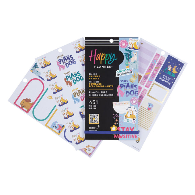 Happy Planner Playful Pups Classic Sticker Book