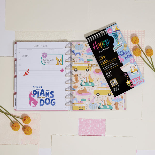 Happy Planner Playful Pups Classic Sticker Book