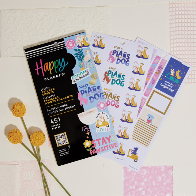 Happy Planner Playful Pups Classic Sticker Book