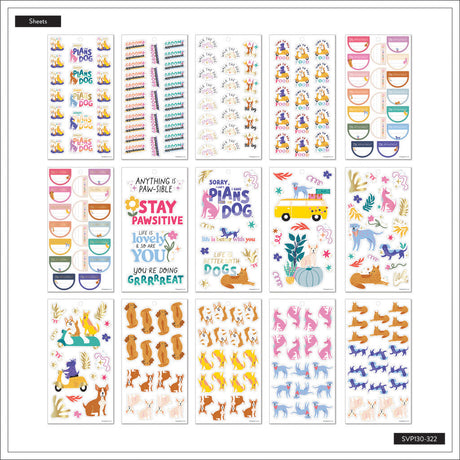 Happy Planner Playful Pups Classic Sticker Book