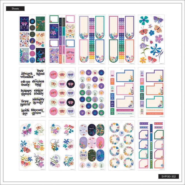 Happy Planner Midnight Botanical Classic Sticker Book