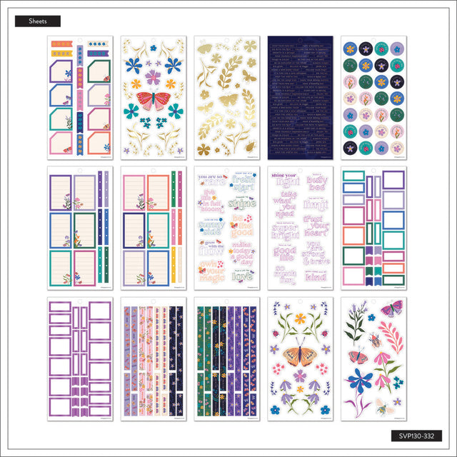 Happy Planner Midnight Botanical Classic Sticker Book