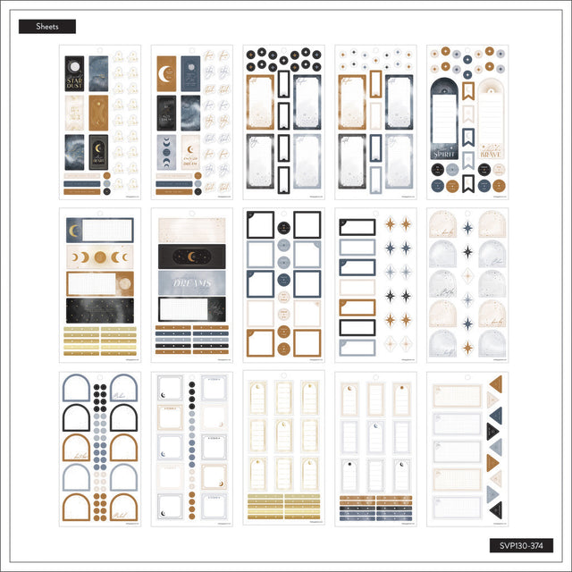 Happy Planner Sophisticated Stargazer Mini 30 Sticker Book