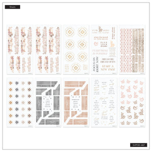 Happy Planner Neutral Noir Sticker Book - Classic