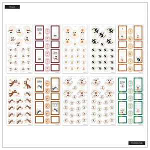 Ghosty Season sticker sheets with colourful seasonal ghosts and decorative designs
