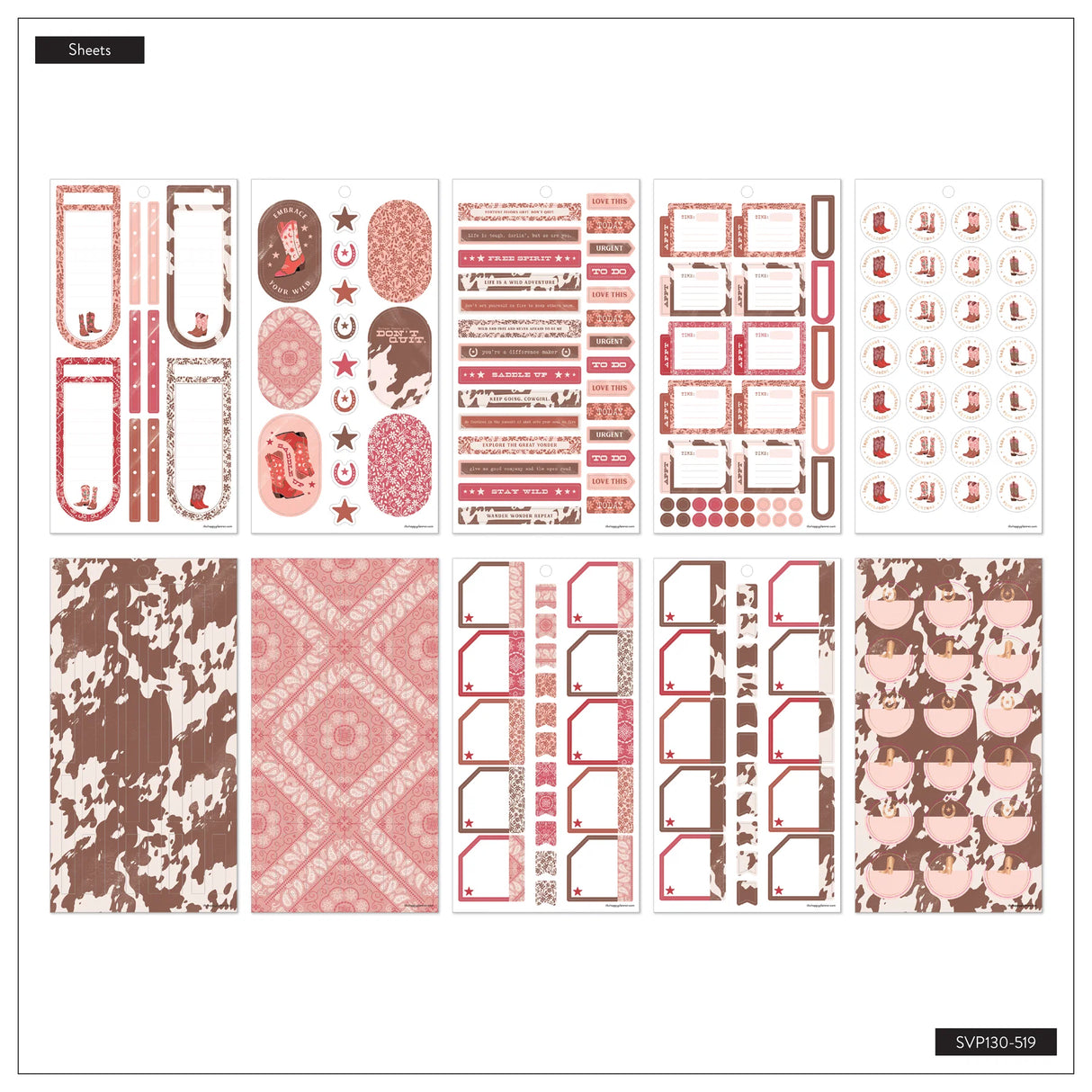 Happy Planner Western Blooms Classic Sticker Book