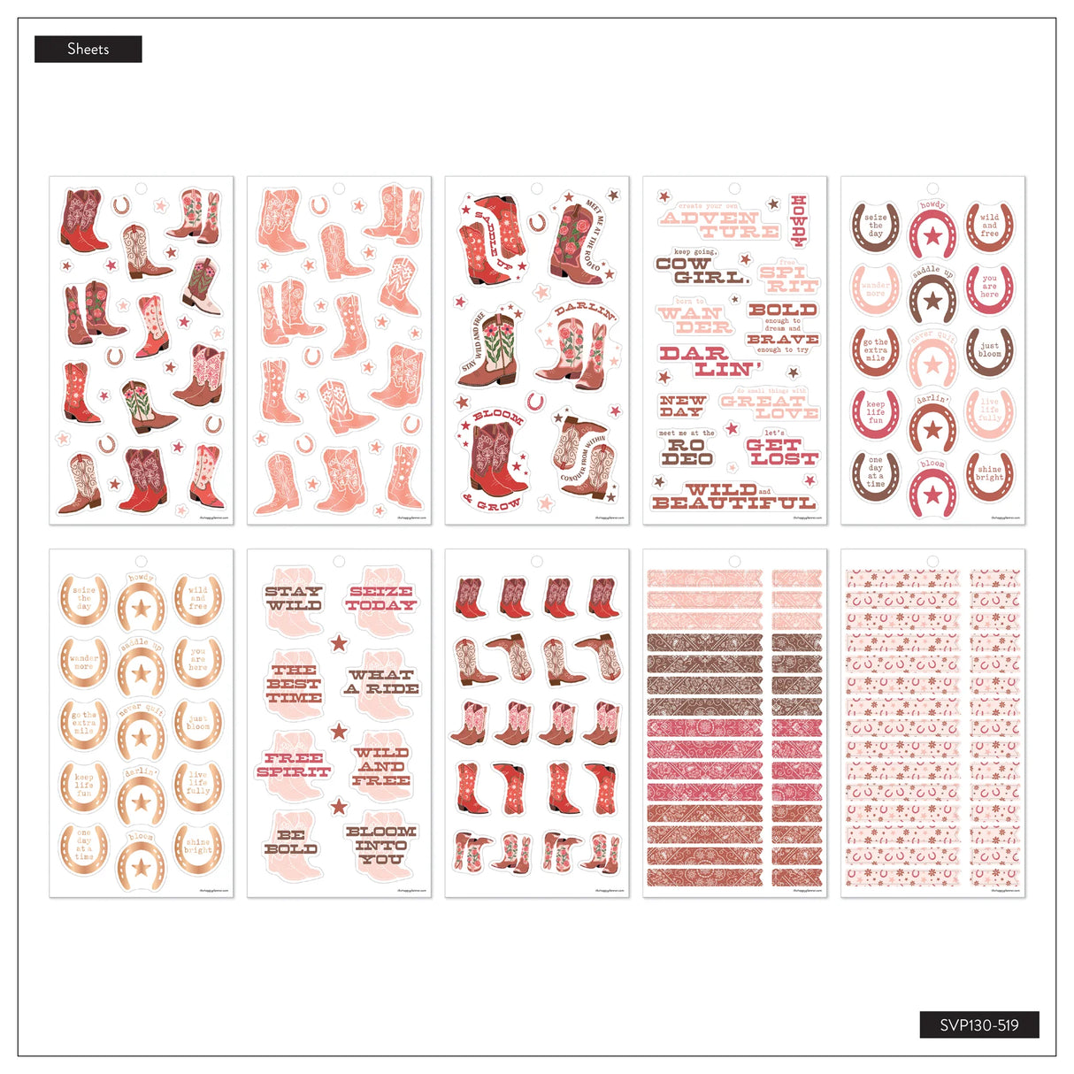 Happy Planner Western Blooms Classic Sticker Book