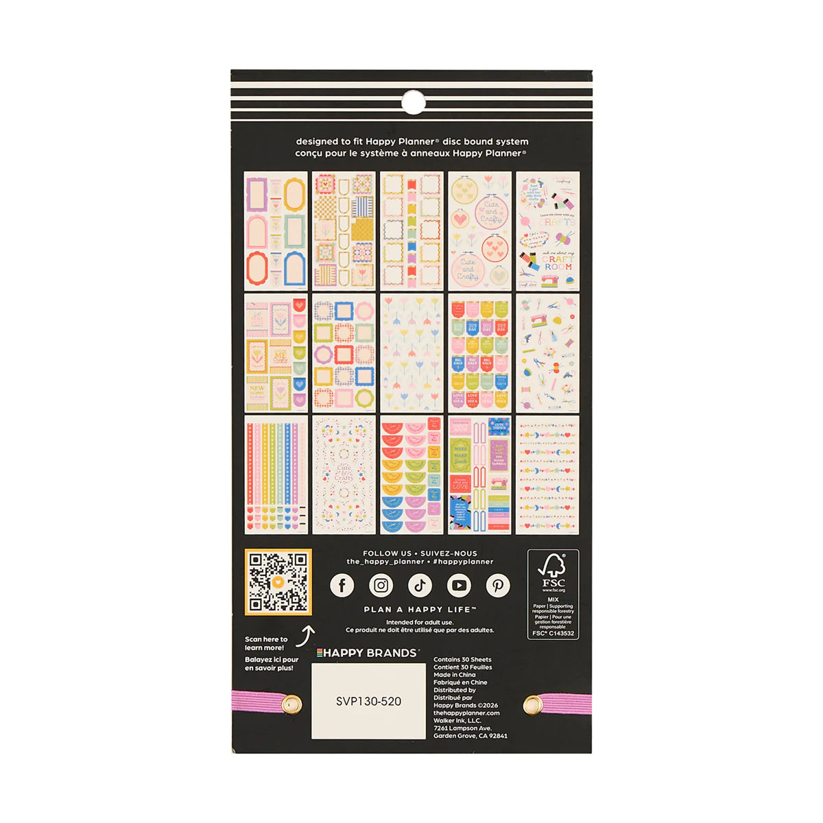 Happy Planner Cozy Crafts Classic Sticker Book
