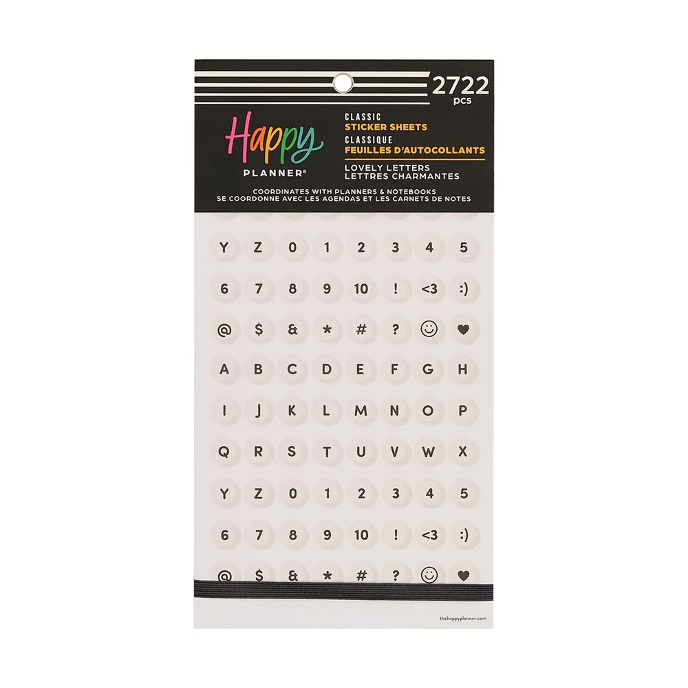 Happy Planner Lovely Letters Classic Sticker Book