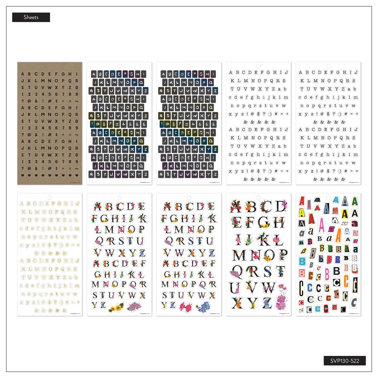 Happy Planner Lovely Letters Classic Sticker Book