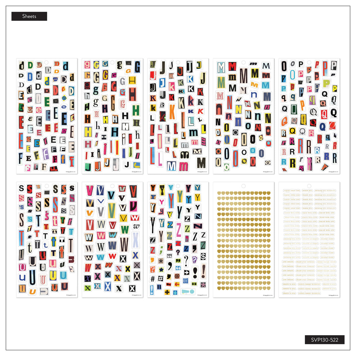 Happy Planner Lovely Letters Classic Sticker Book