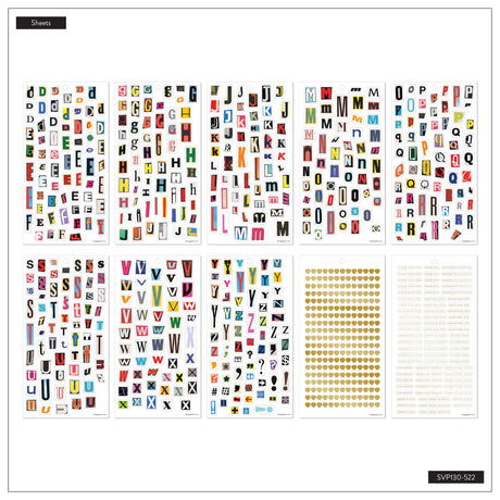 Happy Planner Lovely Letters Classic Sticker Book