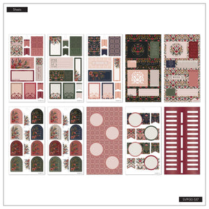 Twilight Tapestry sticker sheets with floral and paisley patterns, boxes, arches and circles