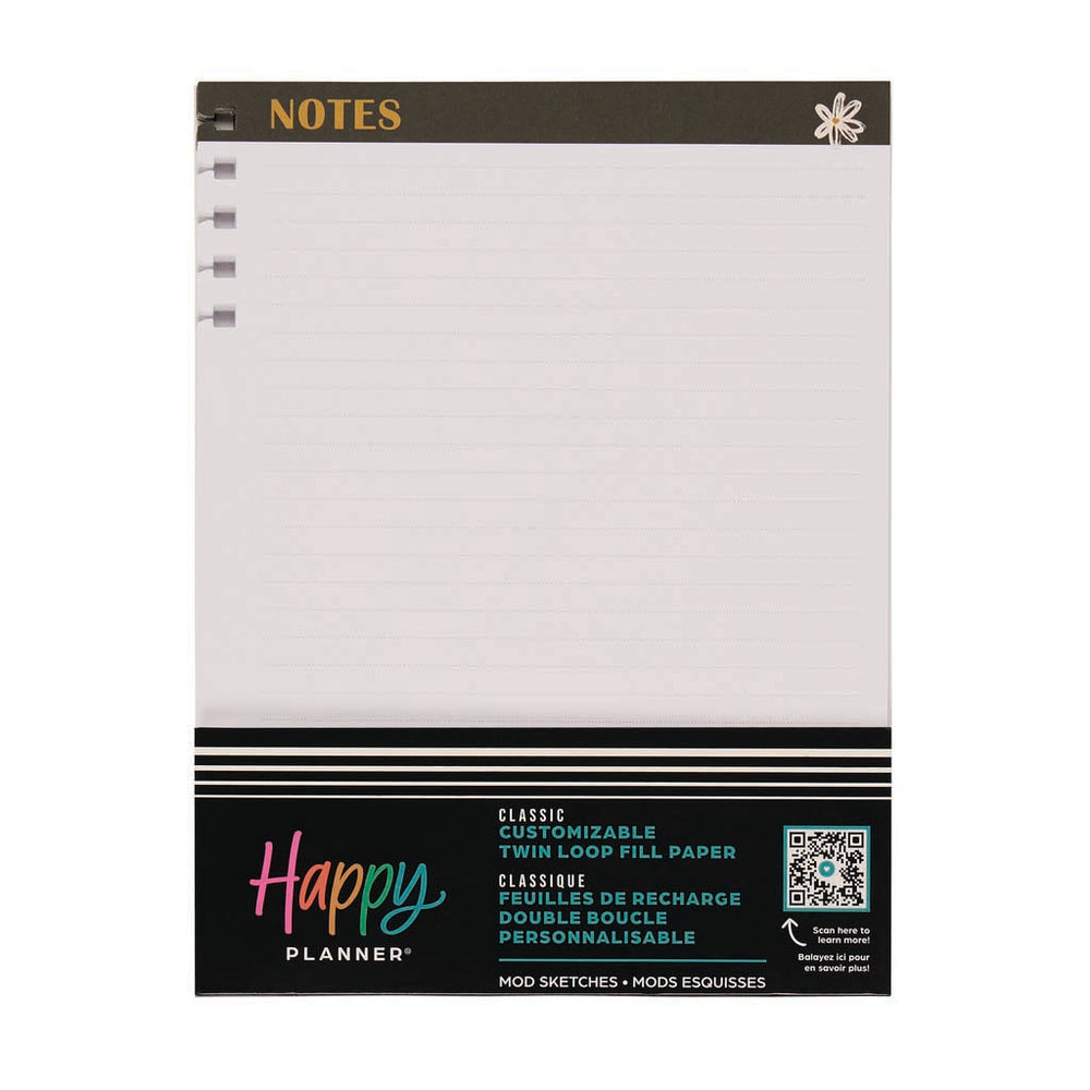 Spiral Happy Planner Mod Sketches Classic Fill Paper