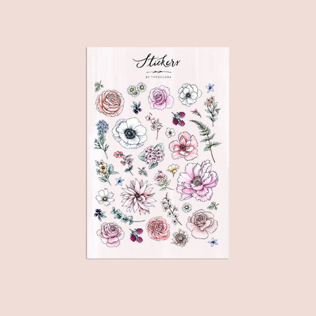 Spring Flower Lovers Sticker Sheet