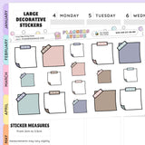 Cozy Days Sticky Notes Planner Stickers