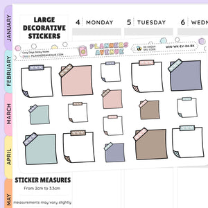 Cozy Days Sticky Notes Planner Stickers