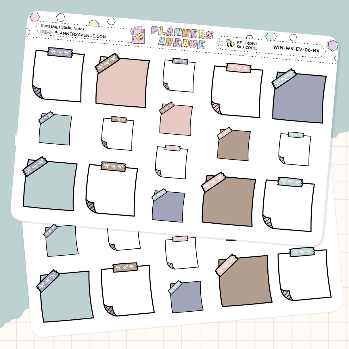 Cozy Days Sticky Notes Planner Stickers