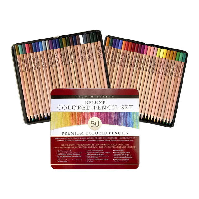 Deluxe Coloured Pencil Set - 50 Colours