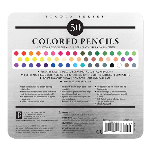 Deluxe Coloured Pencil Set - 50 Colours