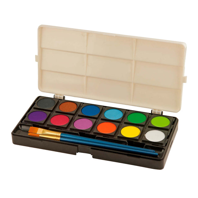 Dry Gouache Paint Set - 12 Opaque Watercolour Paints