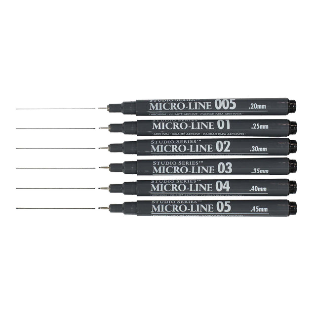 Micro-Line Pen Set - 6 Sizes