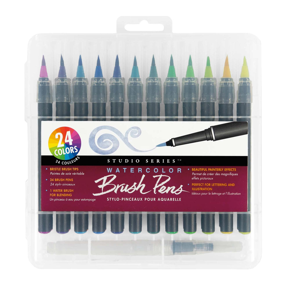 Watercolour Brush Pens - 24 Colours