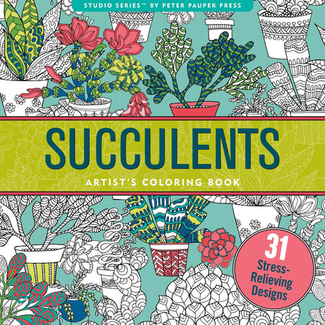 Succulents Artists Colouring Book