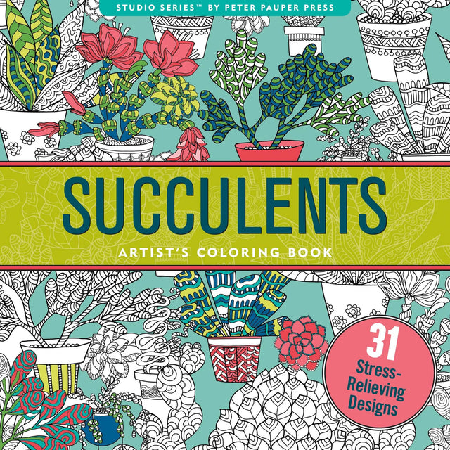 Succulents Artists Colouring Book