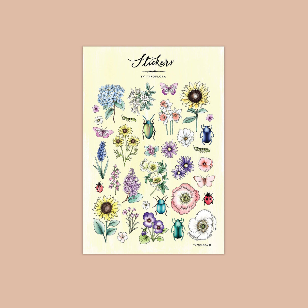 Summer Flowers Lovers Sticker Sheet