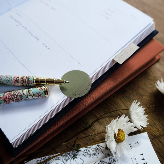 Rose + Almond Square Transparent Sticky Notes