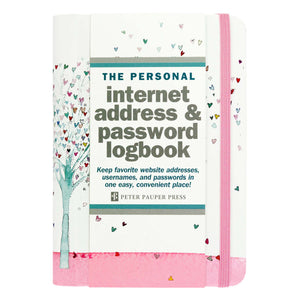 Tree of Hearts Internet Address & Password Logbook