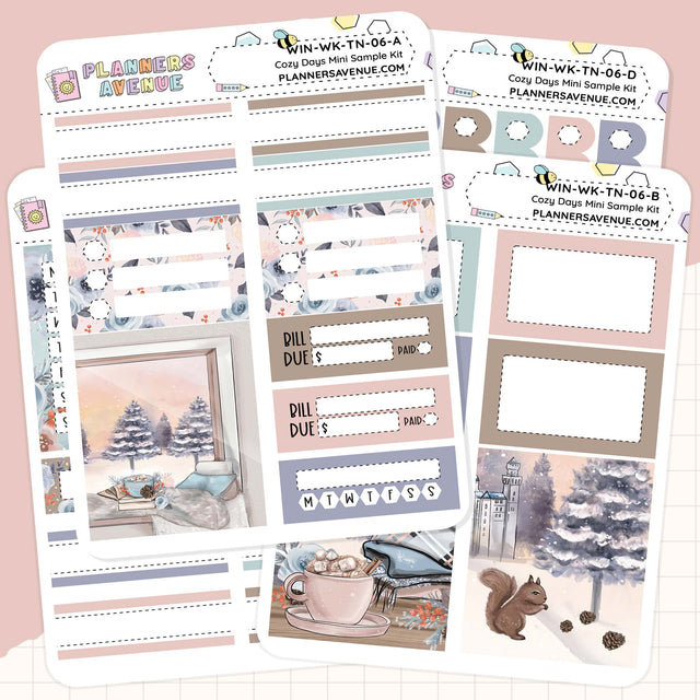 Cozy Days Mini Sampler Weekly Sticker Foil Kit