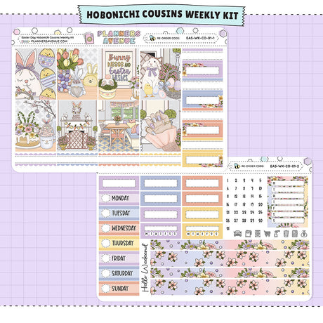 Easter Day Hobonichi Cousins Weekly Sticker Foiled Kit (GOLD FOIL)