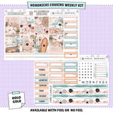 Pink Sands Hobonichi Cousins Foiled Weekly Sticker Kit