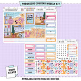 Seaside Hobonichi Cousins Weekly Sticker Foiled Kit (HOLO SILVER FOIL)