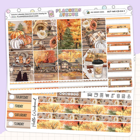 Autumn Lake Hobonichi Cousins Weekly Sticker Foiled Kit (ROSE GOLD FOIL)