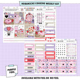 Berry Sweet Hobonichi Cousins Weekly Sticker Foiled Kit (PURPLE FOIL)