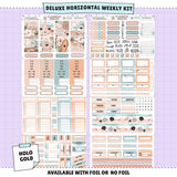 Pink Sands Horizontal Weekly Sticker Foiled Kit (HOLO GOLD FOIL)