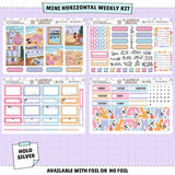 Seaside Horizontal Weekly Sticker Foiled Kit (HOLO SILVER FOIL)