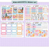 Seaside Horizontal Weekly Sticker Foiled Kit (HOLO SILVER FOIL)