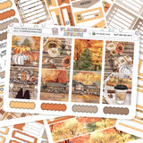 Autumn Lake Horizontal Weekly Sticker Foiled Kit (ROSE GOLD FOIL)