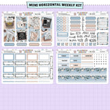 Bookish Horizontal Weekly Sticker Foiled Kit (SILVER FOIL)