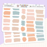 Pink Sands Brush Stroke Washi Strips Stickers