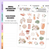 Pink Sands Small Decorative Planner Sticker