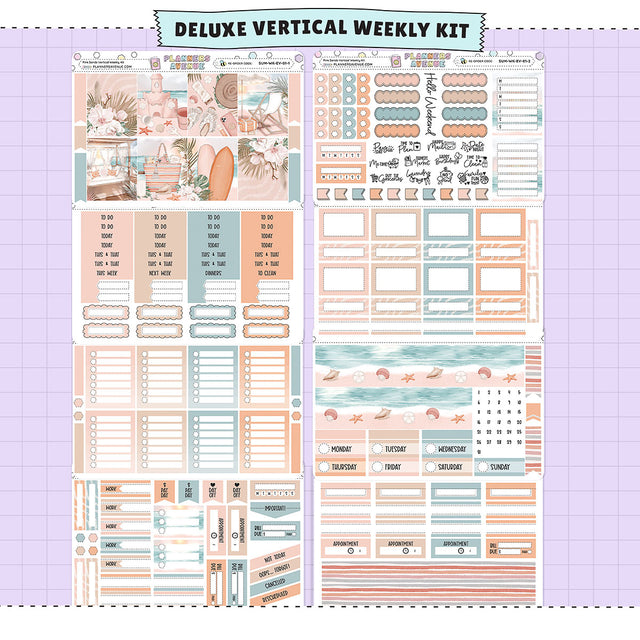 Pink Sands Vertical Weekly Sticker Kit