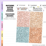 Pink Sands Header Planner Stickers