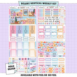 Seaside Vertical Weekly Sticker Foiled Kit (HOLO SILVER FOIL)