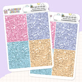 Seaside Glitter Header Planner Stickers